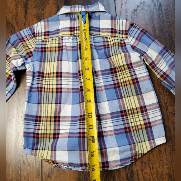 Janie and Jack Boys Blue plaid button down sz 18 - 24 months - Picture 4 of 8